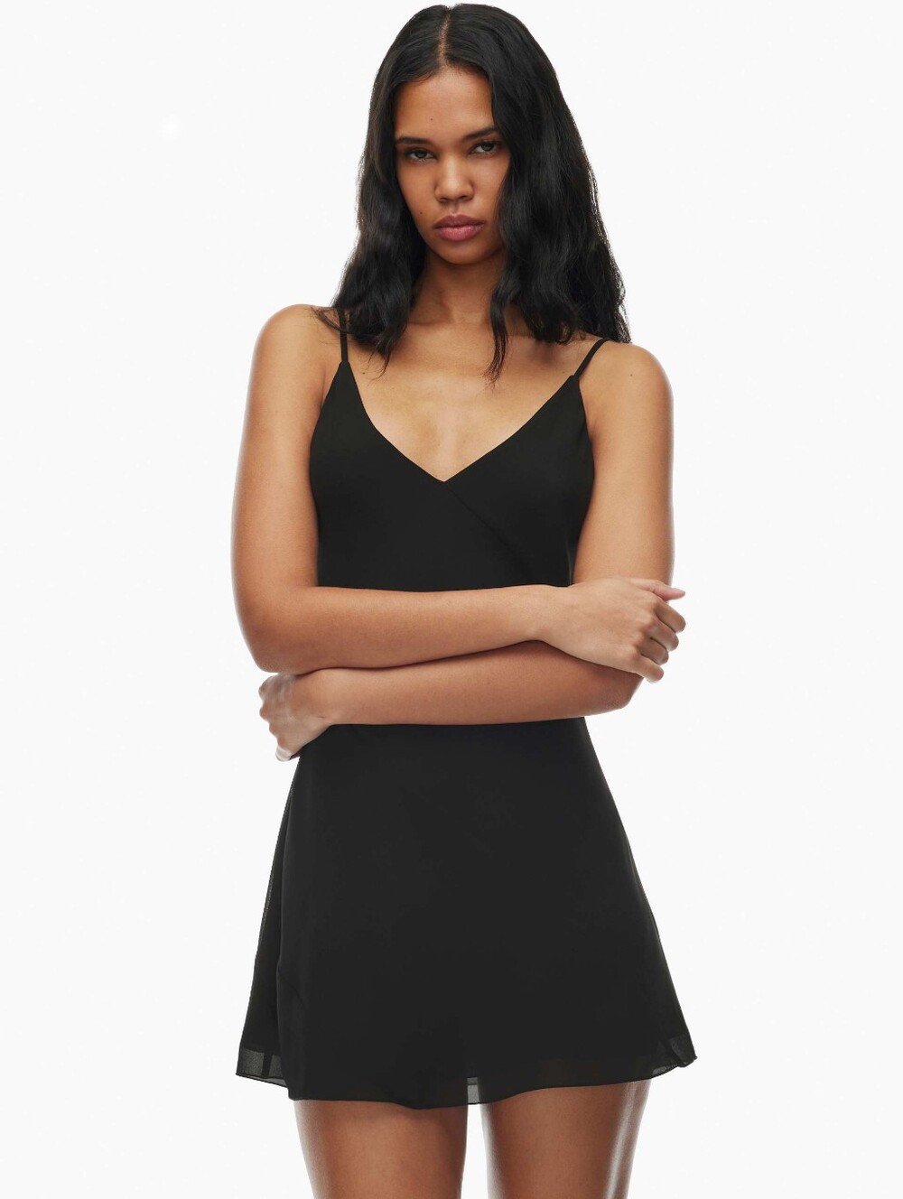 Victorias Secret Open Back Mini Dress Black Vneck Size M Elevated Date Night